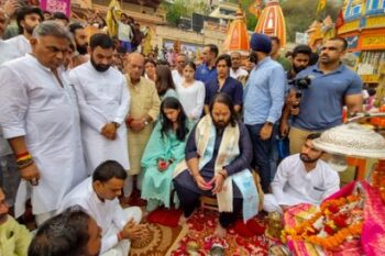 Anant performing Puja At Har ki Pauri Haridear